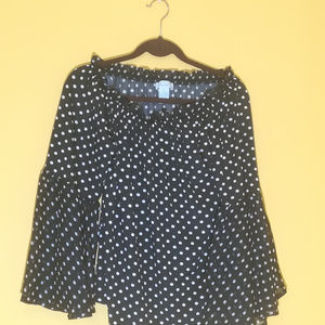 polka dot blouse